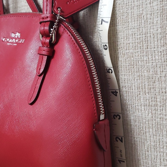 Coach Peyton Leather Mini Handbag New Red 🥳 + Free gft - Picture 9 of 15